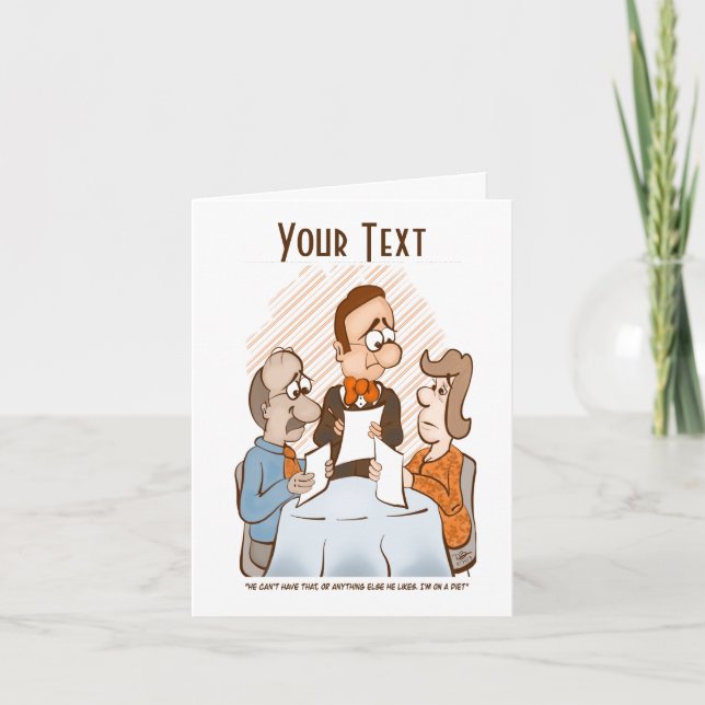 Sur une carte de note de régime (Devant)