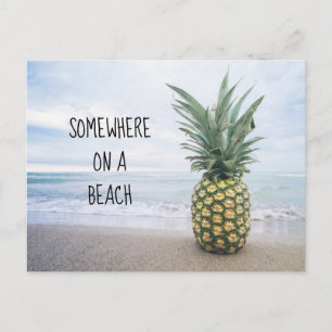 Sur une carte postale de plage