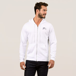 Surclassement éléphant homme blanc sweat à capuche
