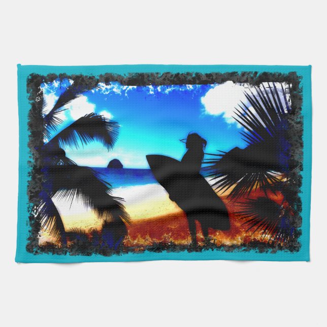 Surf 10 serviettes de cuisine (Horizontal)