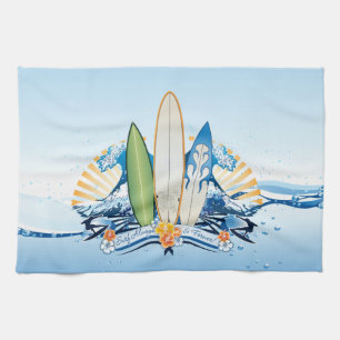 Surf 2 serviettes de cuisine