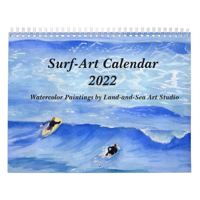 Surf-Art Watercolor Peintures Calendrier 2022 (Protection)