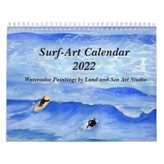 Surf-Art Watercolor Peintures Calendrier 2022