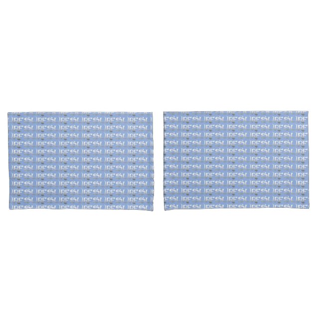 Surf bleu standard taies d'oreiller paire (devant-Set)