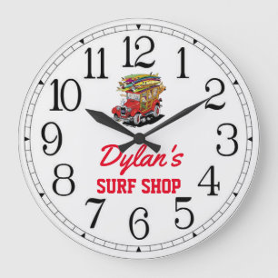 Surf de Dylan Boutique Woody Grande horloge