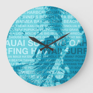 Surf Hawaii Green Room Horloge hawaïenne
