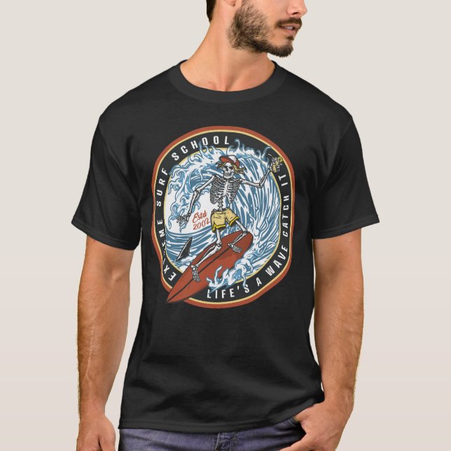 Surf - La vie est une vague attraper t-shirt It (Devant)