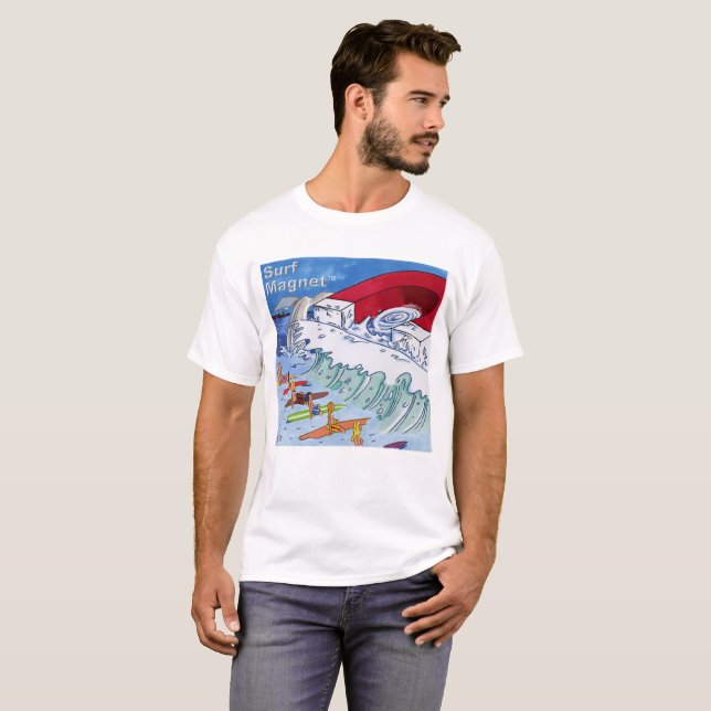 Surf Magnet homme blanc T-shirt (Devant entier)