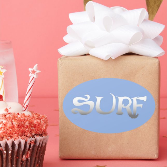 Surf ovale gros autocollants (Fête)