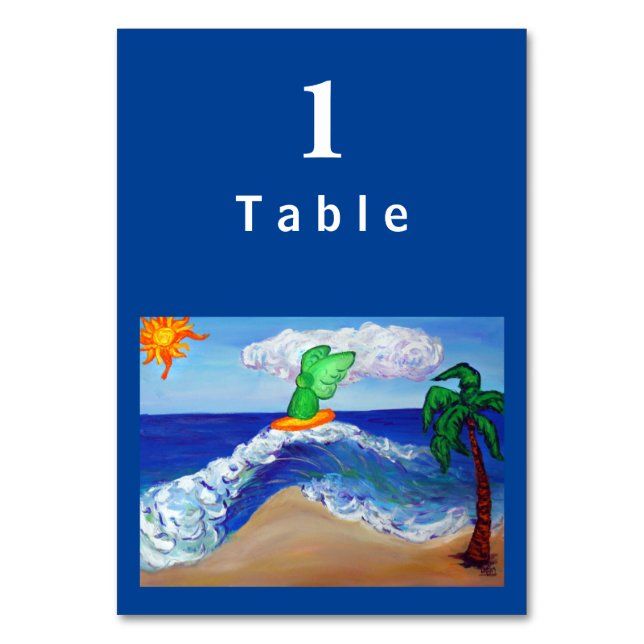 Surf Raphael Angel Carte de table personnalisée (Par défaut)