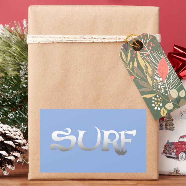 Surf rectangle grands autocollants (vacances)