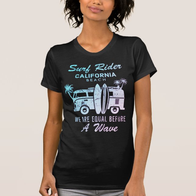 Surf Rider California Beach T-Shirt (Devant)