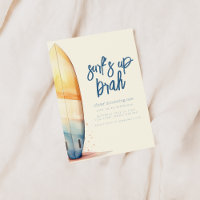 Surf Up Brah Surfing Beach Invitation