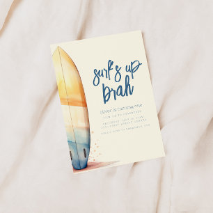 Surf Up Brah Surfing Beach Invitation