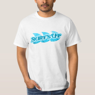 Surf vers le haut du logo bleu de la mer des