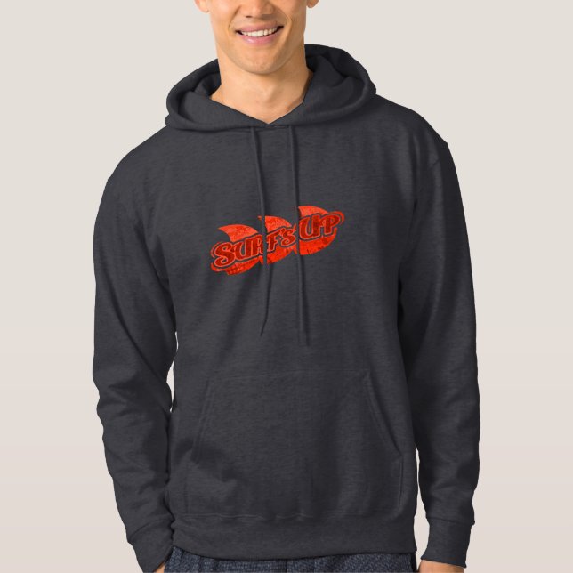 Surf vers le haut vagues rouges et sweat - shirt à (Devant)