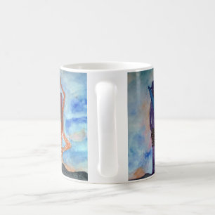 Surf Yoga Romantique Peinture Mug Blanc