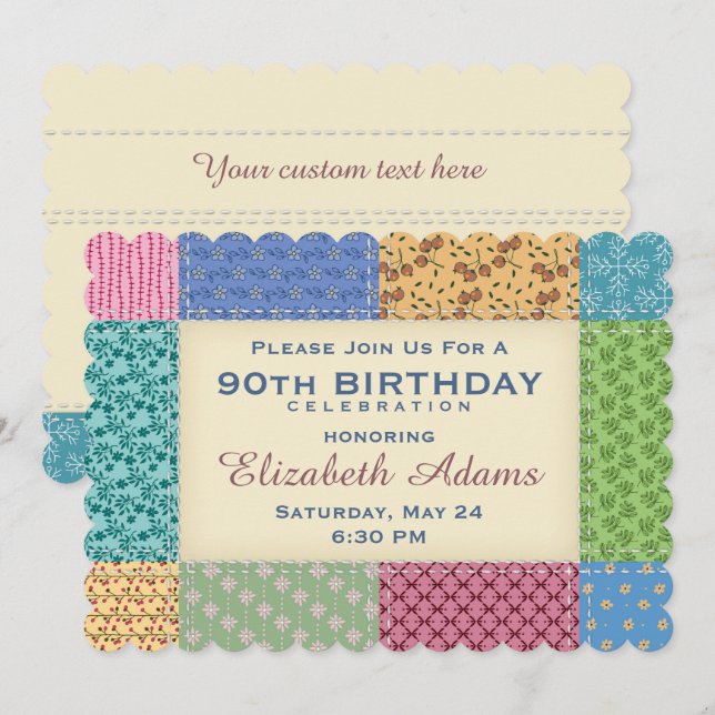 Surface composée personnalisée | Invitation d'anné (Devant / Derrière)