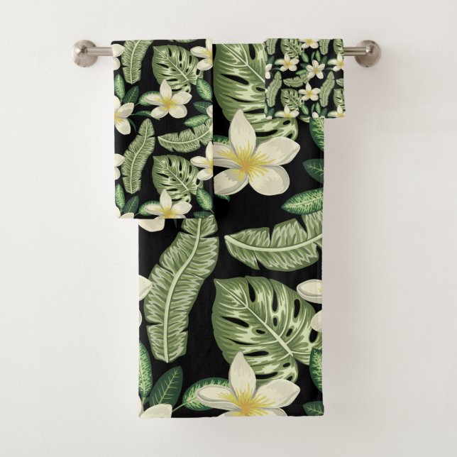 Surface florale motif Fleurs tropicales et feuille (En situation)