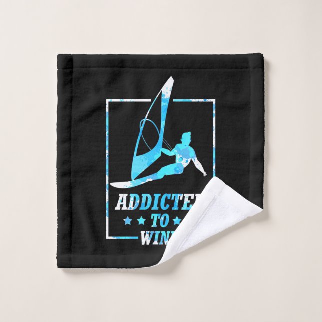 Surfer Addicité Au Vent (Gant de toilette)