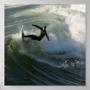 Surfer dans une affiche de Wetsuit