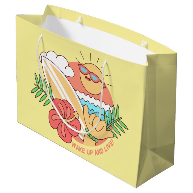 Surfer d'été grand sac cadeau (Dos Angle)