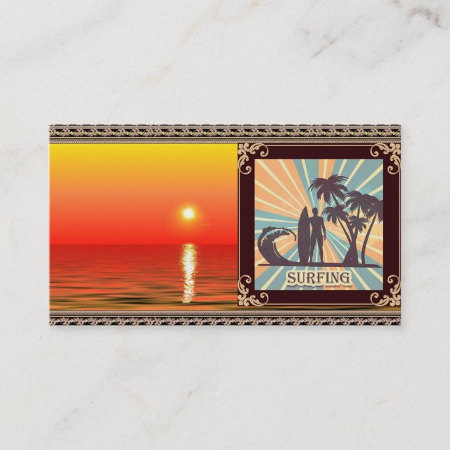 Surfer Dude Carte de visite (Devant)