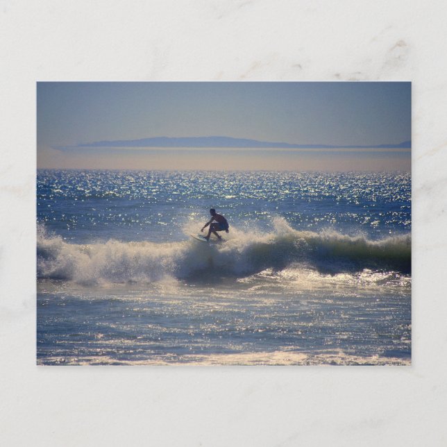 Surfer en Huntington Beach, Californie Carte posta (Devant)