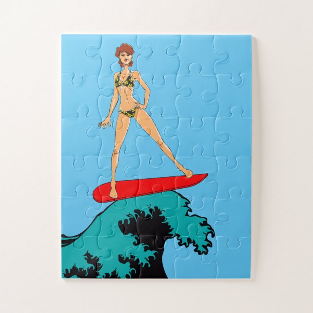 SURFER FILLE JIGSAW PUZZLE (Vertical)