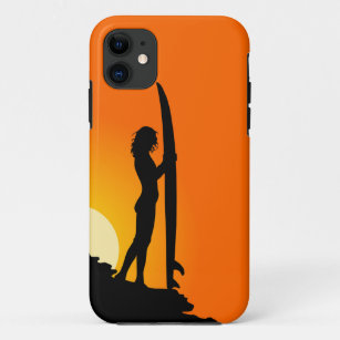 Surfer Girl iPhone 5 à peine là Coque