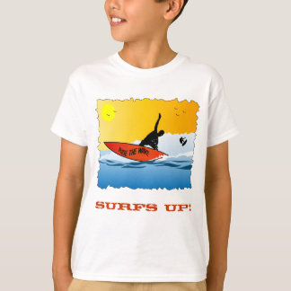Surfer haut du surf
