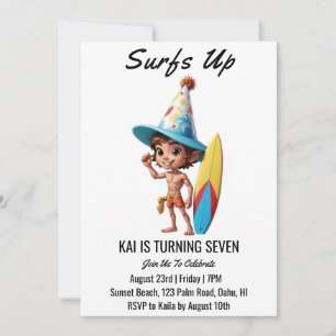 surfs up surfing plage invitations fête d'annivers