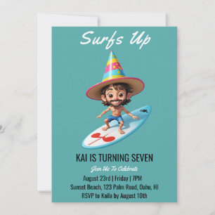 surfs up surfing plage invitations fête d'annivers