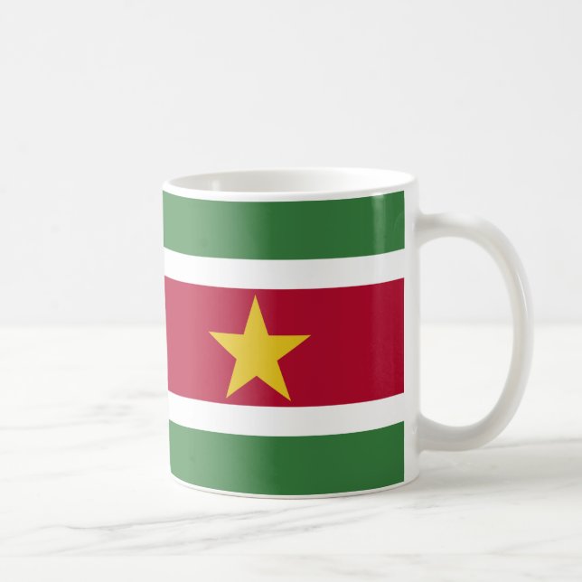 Suriname Drapeau en céramique café Mug (Droite)