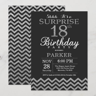 Surprise 18e anniversaire Invitation Parties scint