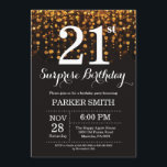 Surprise 21e anniversaire Invitation Parties scint<br><div class="desc">Surprise 21e anniversaire Invitation avec Gold String Lights avec Gold Parties scintillant Arrière - plan. Anniversaire de l'or. Anniversaire adulte. Hommes ou Femmes Anniversaire Invitation. 13ème 15ème 16ème 18ème 20ème 21ème 30ème 40ème 50ème 60ème 70ème 80ème 90ème 100ème, Tout âge. Pour plus de personnalisation, cliquez sur le bouton "Customiser" et...</div>