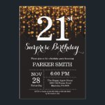 Surprise 21e anniversaire Invitation Parties scint<br><div class="desc">Surprise 21e anniversaire Invitation avec Gold String Lights avec Gold Parties scintillant Arrière - plan. Anniversaire de l'or. Anniversaire adulte. Hommes ou Femmes Anniversaire Invitation. 13ème 15ème 16ème 18ème 20ème 21ème 30ème 40ème 50ème 60ème 70ème 80ème 90ème 100ème, Tout âge. Pour plus de personnalisation, cliquez sur le bouton "Customiser" et...</div>