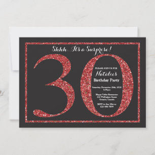 Surprise 30e anniversaire Invitation Parties scint