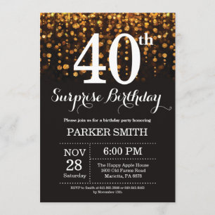 Surprise 40e anniversaire Invitation Parties scint