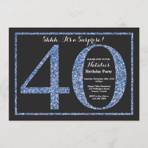 Surprise 40e anniversaire Invitation Parties scint