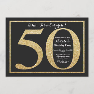 Surprise 50e anniversaire Invitation Parties scint