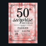 Surprise 50e anniversaire Invitation Parties scint<br><div class="desc">Invitation surprise 50e anniversaire avec des lumières à cordes rouges avec Arrière - plan Parties scintillant rouge. Anniversaire rouge. Anniversaire adulte. Hommes ou Femmes Anniversaire Invitation. 13ème 15ème 16ème 18ème 20ème 21ème 30ème 40ème 50ème 60ème 70ème 80ème 90ème 100ème, Tout âge. Pour plus de personnalisation, cliquez sur le bouton "Customiser"...</div>