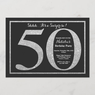 Surprise 50e anniversaire Invitation Parties scint