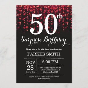 Surprise 50e anniversaire Invitation Parties scint