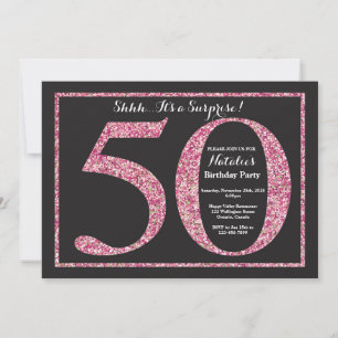 Surprise 50e anniversaire Invitation Parties scint
