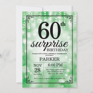 Surprise 60e anniversaire Invitation Parties scint