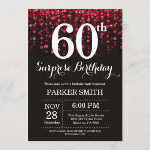 Surprise 60e anniversaire Invitation Parties scint