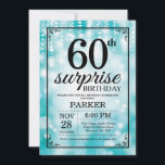 Surprise 60e anniversaire Invitation Parties scint<br><div class="desc">Invitation surprise 60e anniversaire avec Turquoise lampes à cordes avec Arrière - plan Parties scintillant Turquoise. anniversaire turquoise. Anniversaire adulte. Hommes ou Femmes Anniversaire Invitation. 13ème 15ème 16ème 18ème 20ème 21ème 30ème 40ème 50ème 60ème 70ème 80ème 90ème 100ème, Tout âge. Pour plus de personnalisation, cliquez sur le bouton "Customiser" et...</div>