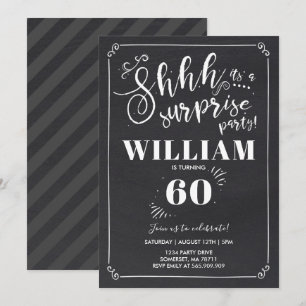 Surprise 60e anniversaire Invitation Vintage Surpr