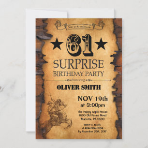 Surprise 61e Invitation Occidentale Anniversaire